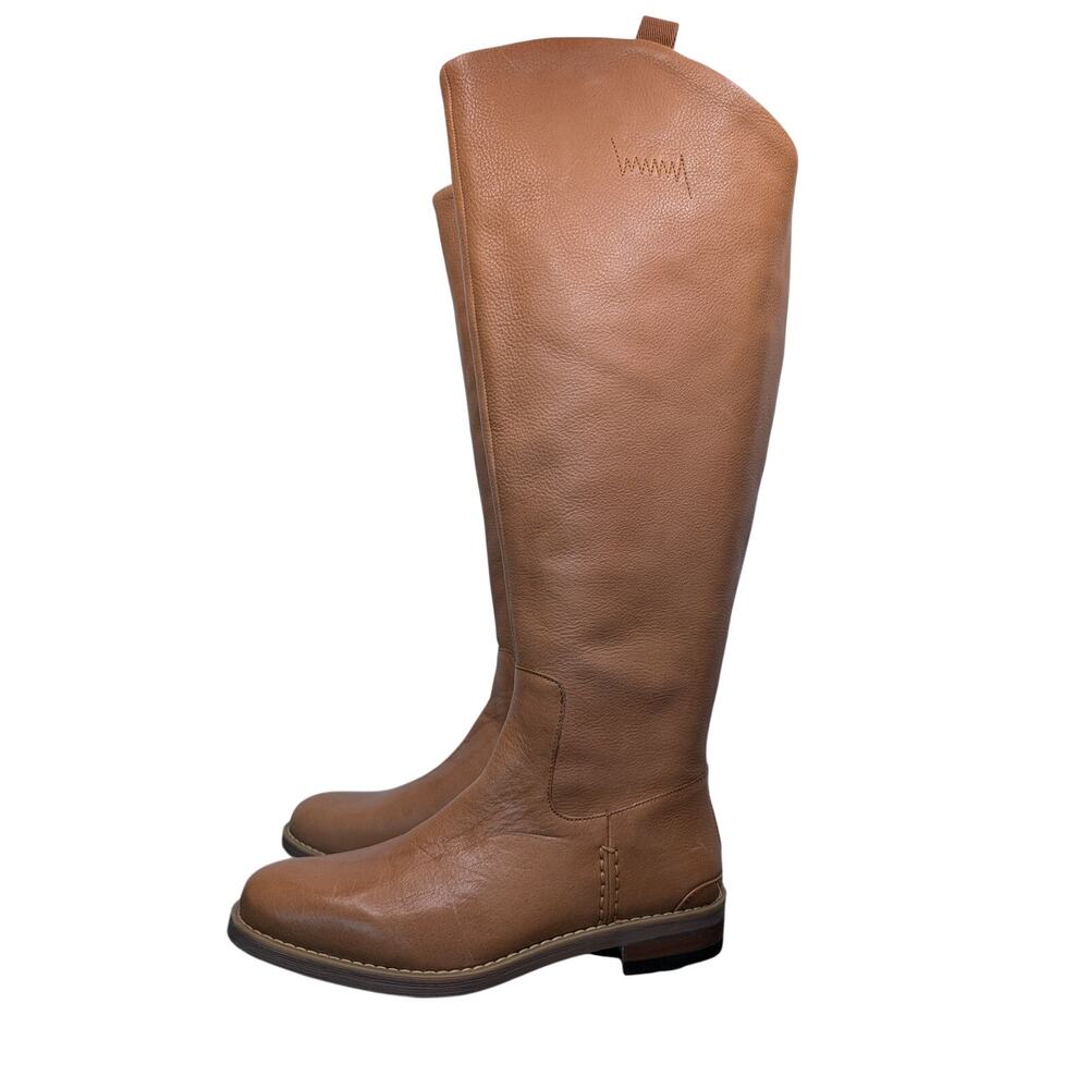 Franco Sarto Tall Hand Finished Leather Riding Boots Cognac 7-7.5*** Equestrian